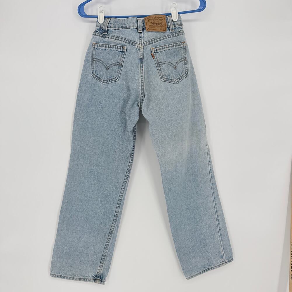 Vintage Orange Tab Levi's 565 Youth Boys Size 14 Wide Leg Slim 90's